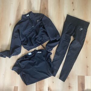 Gymshark lot jacket t shirt leggings xs-s